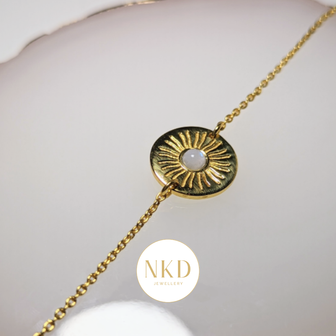 The Suns Rays - Rainbow Moonstone Bracelet