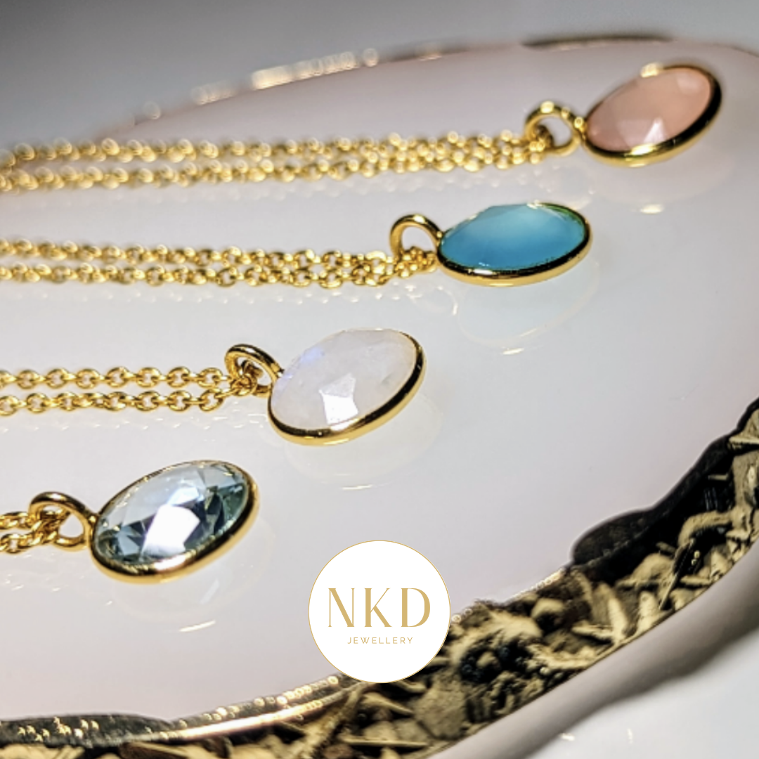 Sienna - Aqua Chalcedony Pendant Necklace