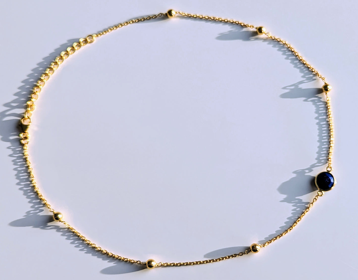 Nairobi - Lapis Lazuli Beaded Chain Necklace