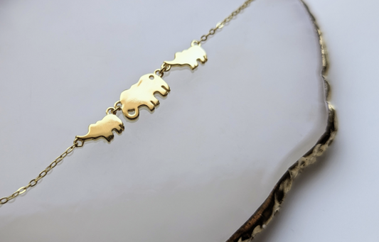 Herd of Elephants - 2 in 1 REVERSIBLE Anklet