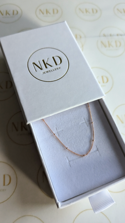 London - 18 ct Rose Gold Vermeil Beaded Bracelet