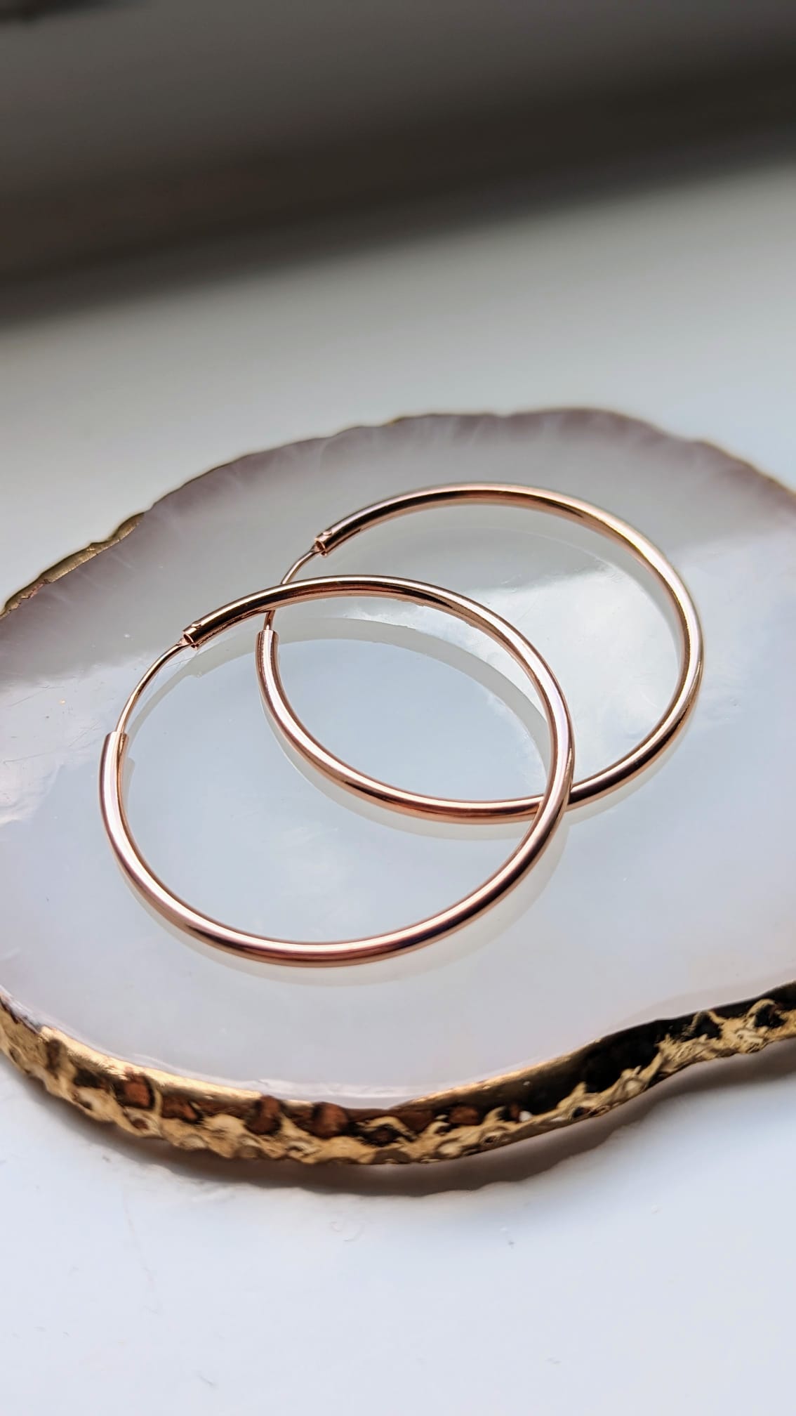 Havana - 18 ct Rose Gold Vermeil Hoops (40 mm)