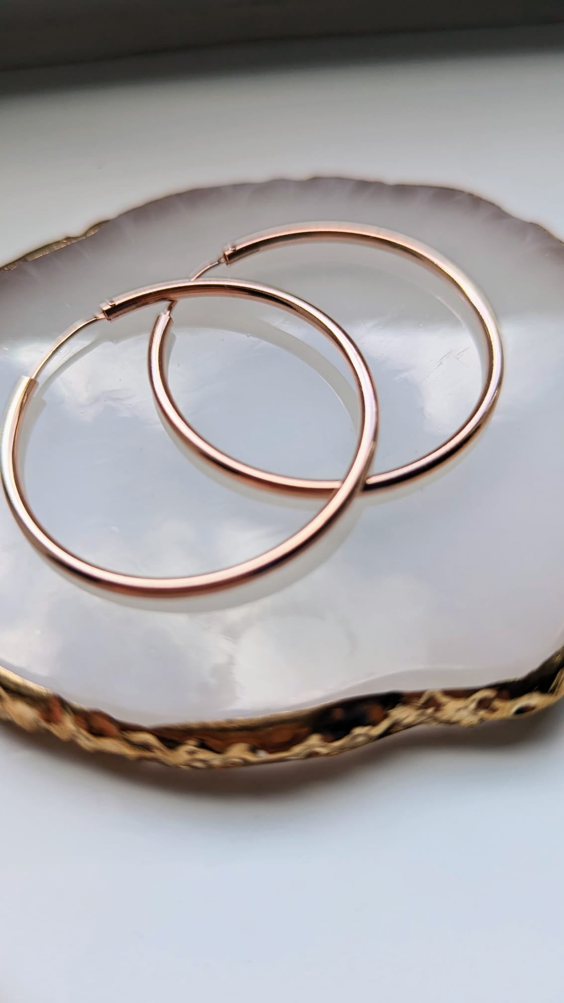 Havana - 18 ct Rose Gold Vermeil Hoops (40 mm)
