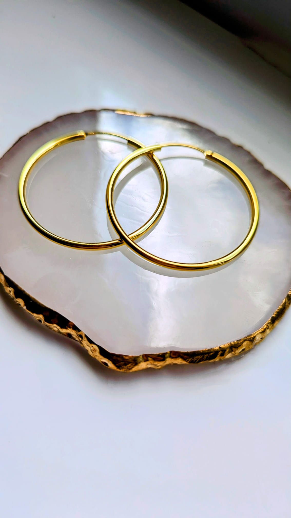 Havana - 18 ct Gold Vermeil Hoops (40 mm)