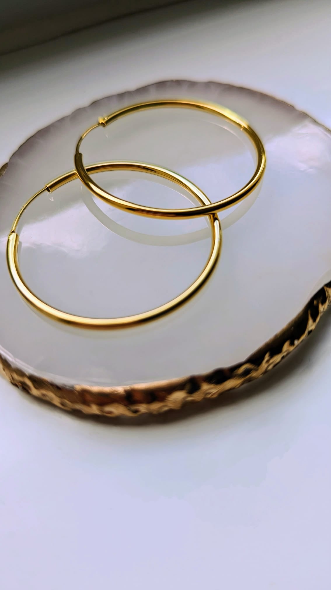Havana - 18 ct Gold Vermeil Hoops (40 mm)