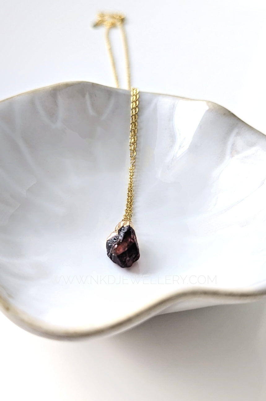 Garnet - January Birthstone Pendant Necklace