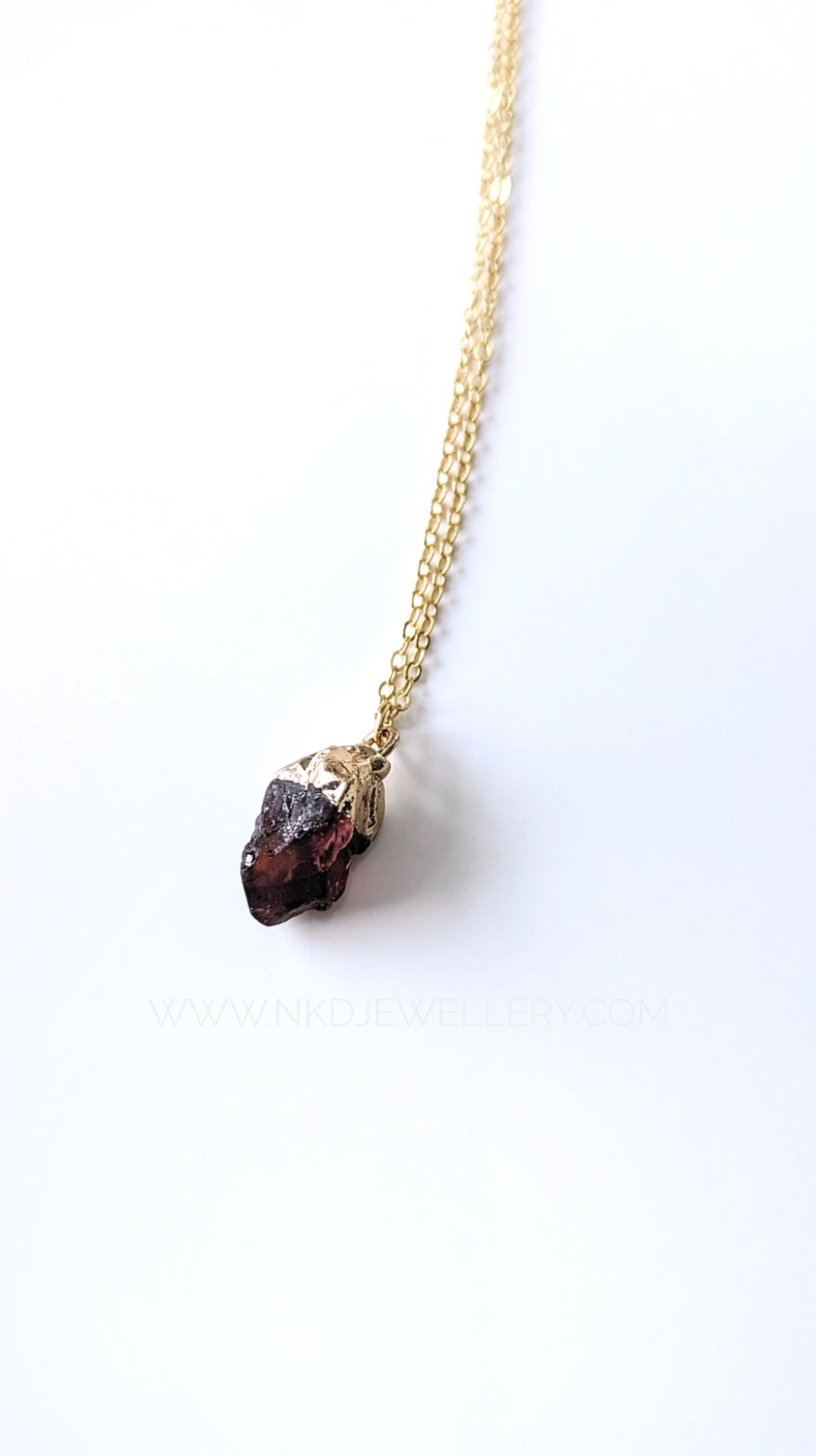 Garnet - January Birthstone Pendant Necklace