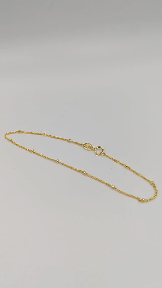 London - 18 ct Gold Vermeil Beaded Bracelet