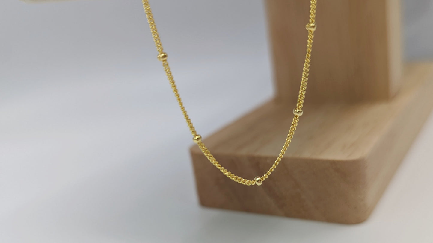 London - 18 ct Gold Vermeil Beaded Bracelet