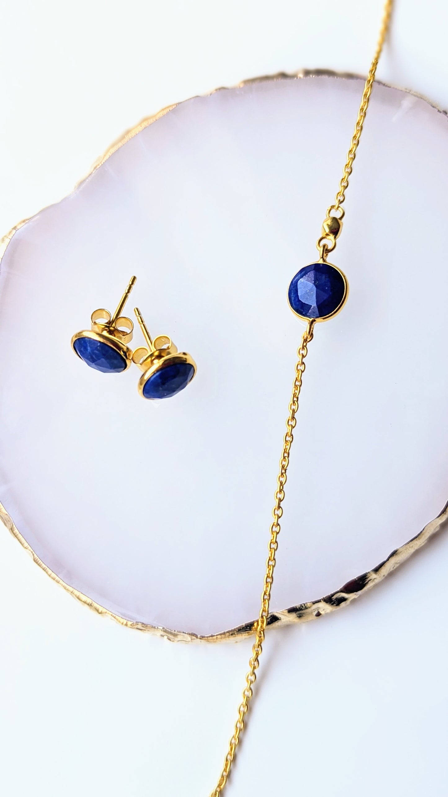 Monaco - Lapis Lazuli Chain Bracelet