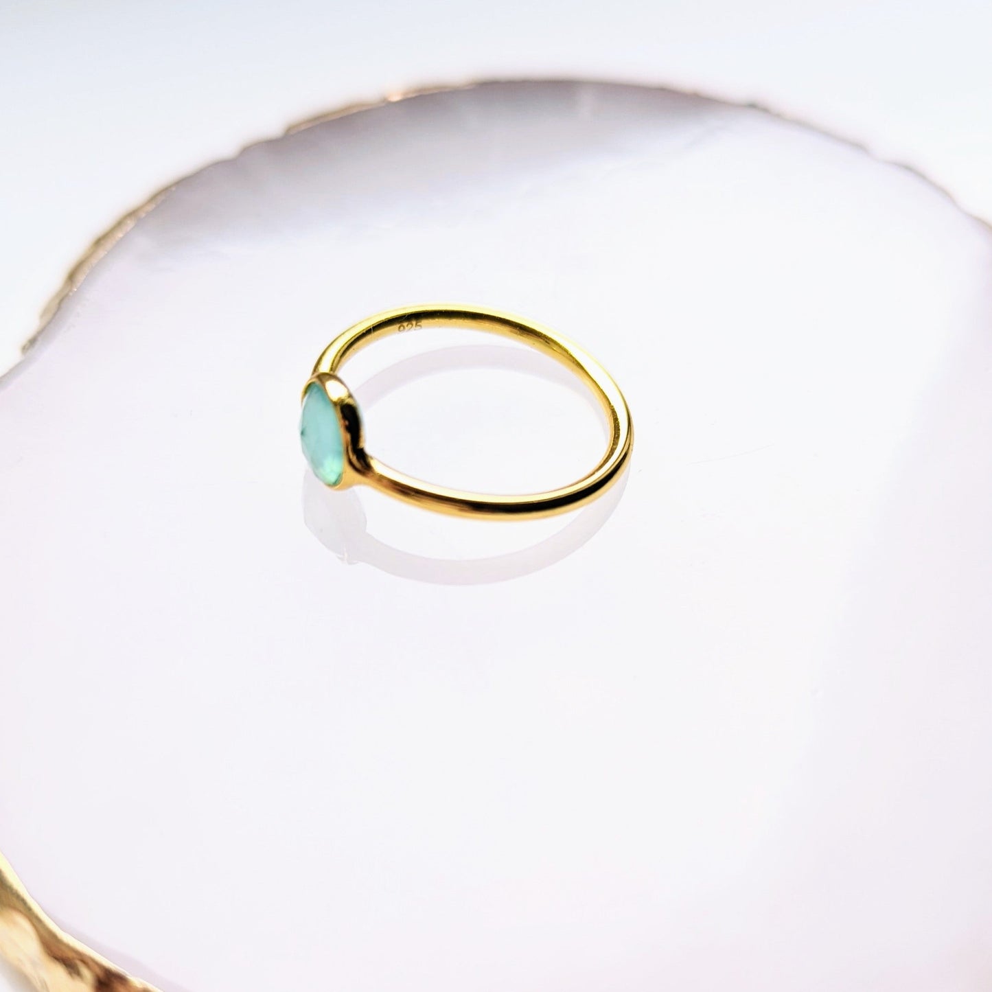 Doha - Aqua Chalcedony Ring