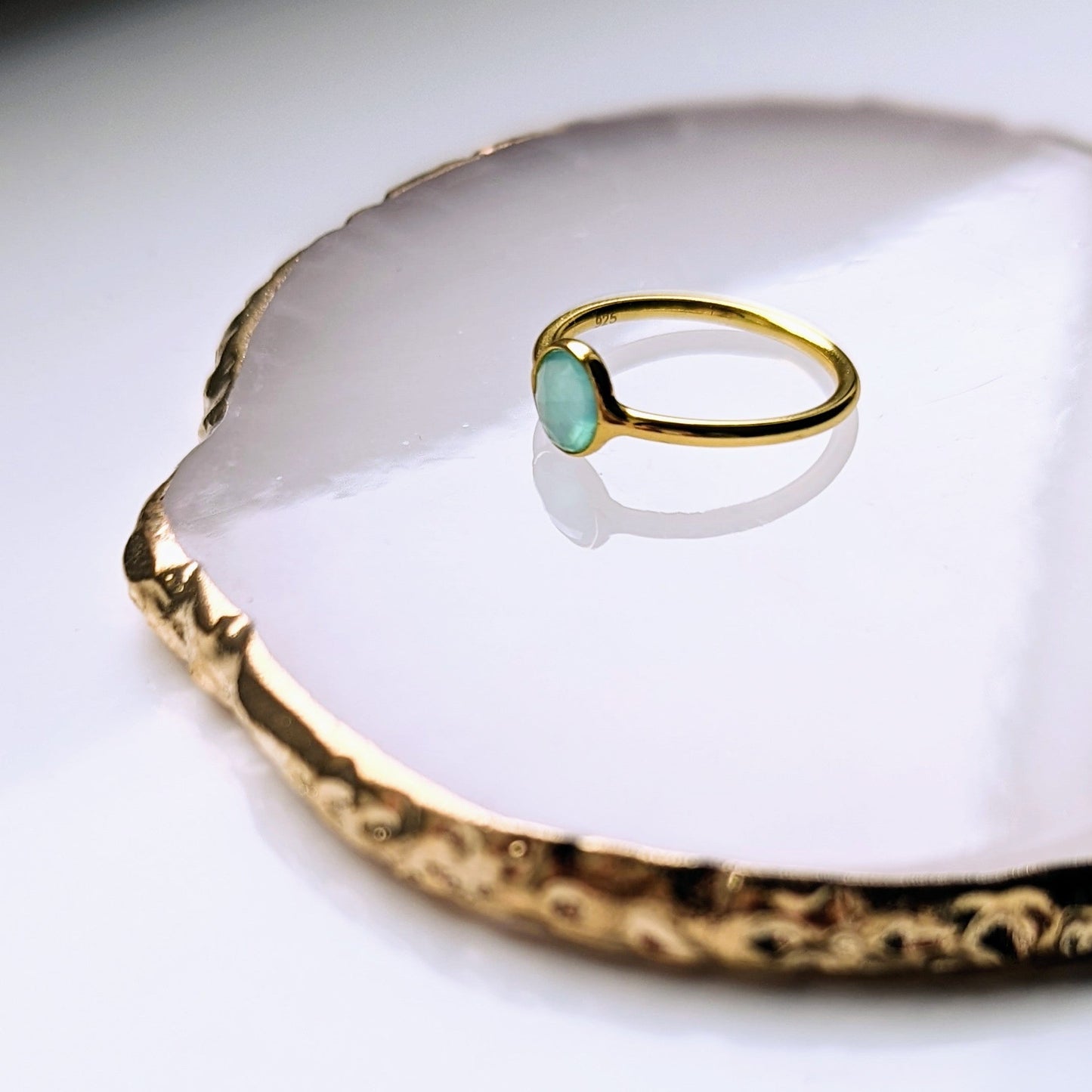 Doha - Aqua Chalcedony Ring