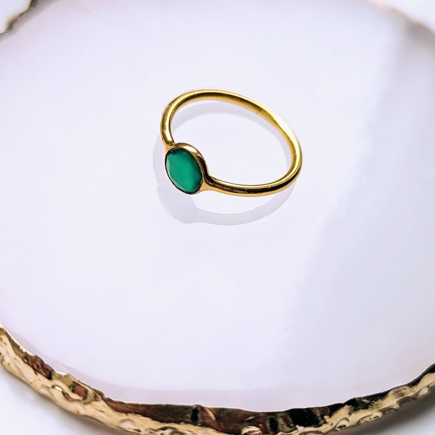 Doha - Green Onyx Ring