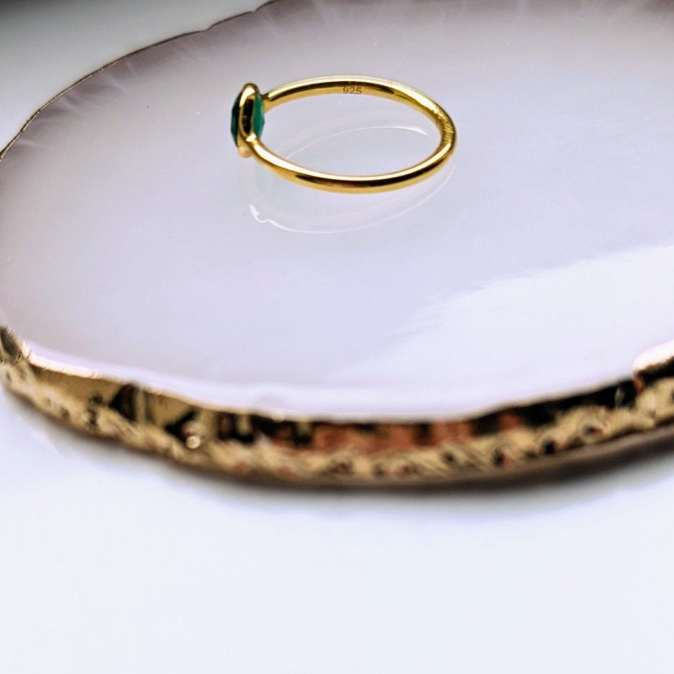 Doha - Green Onyx Ring