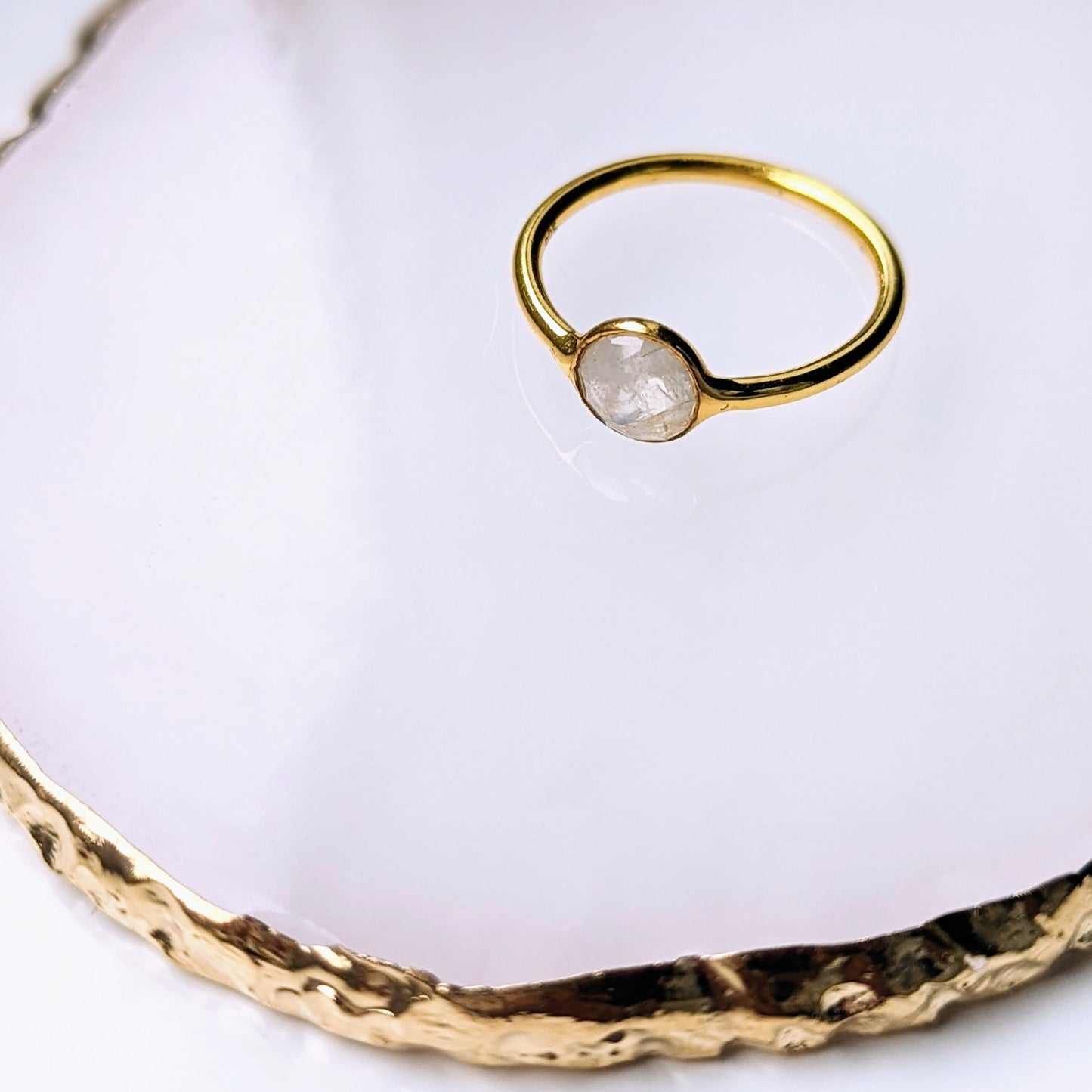 Doha - Rainbow Moonstone Ring