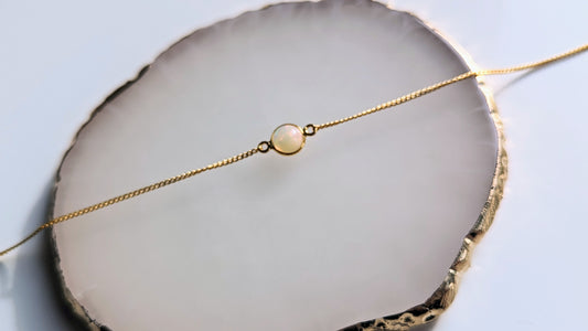 Ethiopian Opal Chain Bracelet