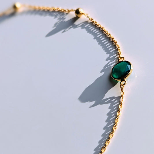 Nairobi - Green Onyx Beaded Necklace
