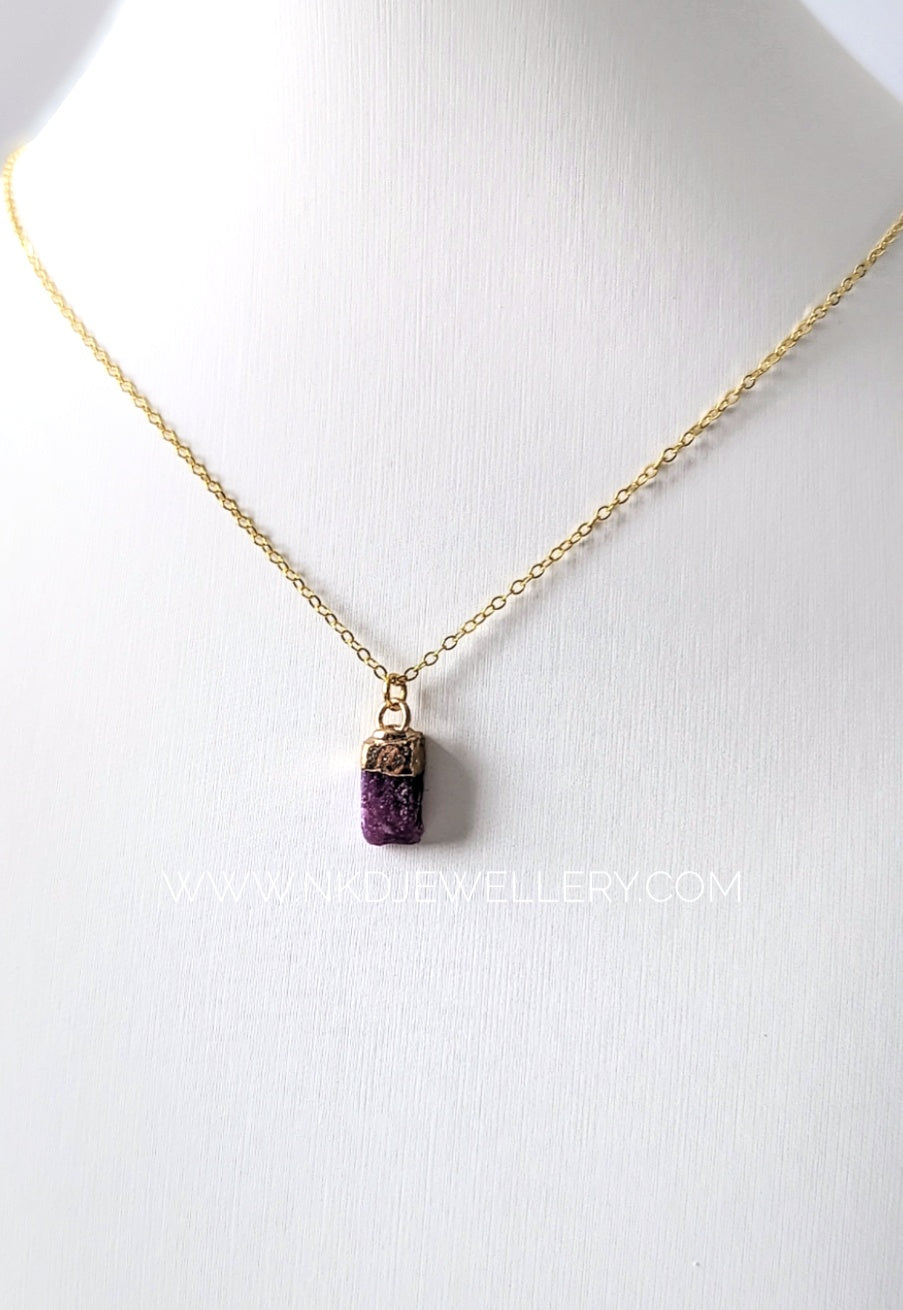 Ruby - July Birthstone Pendant Necklace