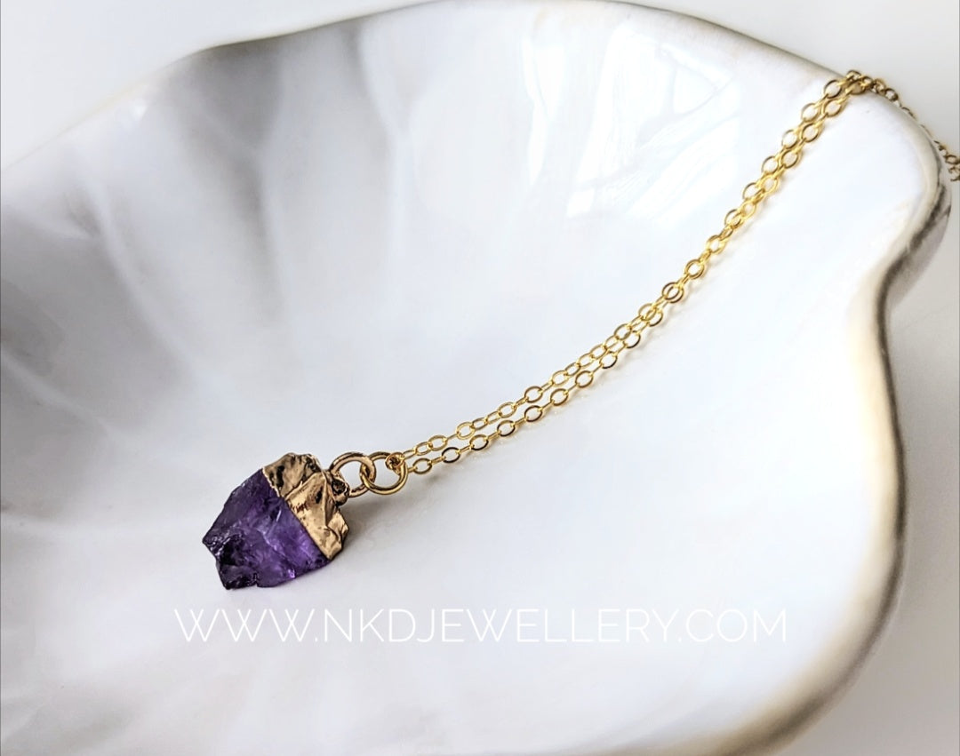 Amethyst - February Birthstone Pendant Necklace