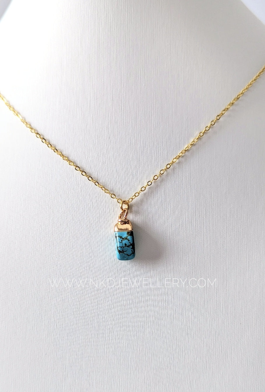 Turquoise - December Birthstone Pendant Necklace