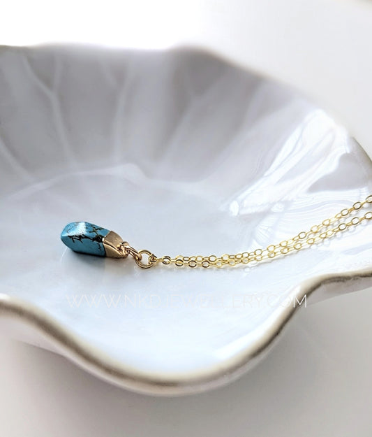 Turquoise - December Birthstone Pendant Necklace