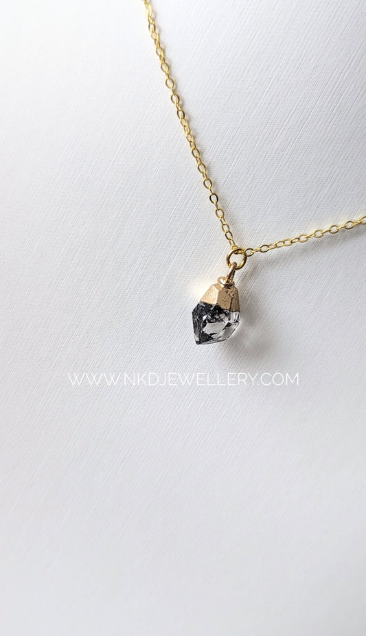 Herkimer Diamond - April Birthstone Pendant Necklace