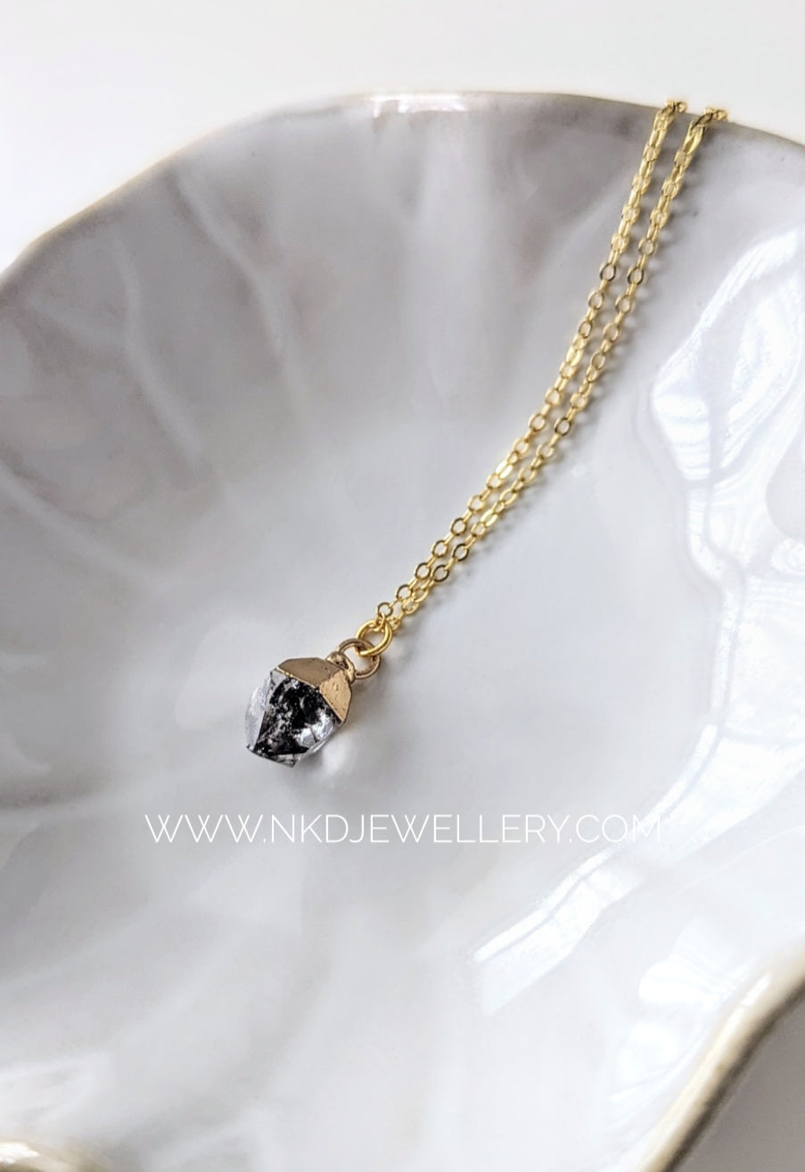 Herkimer Diamond - April Birthstone Pendant Necklace