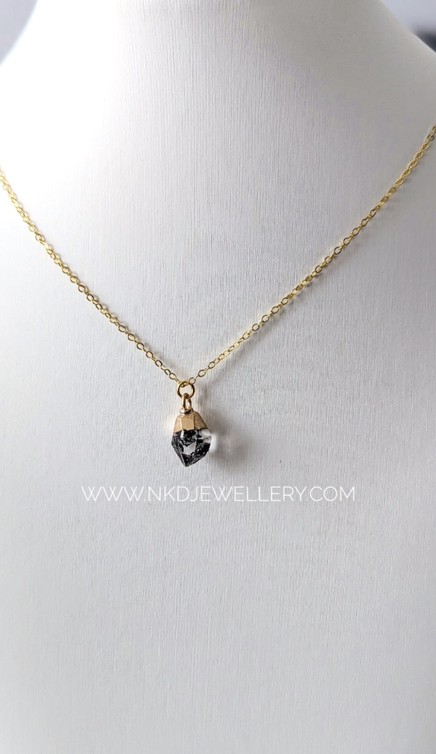 Herkimer Diamond - April Birthstone Pendant Necklace